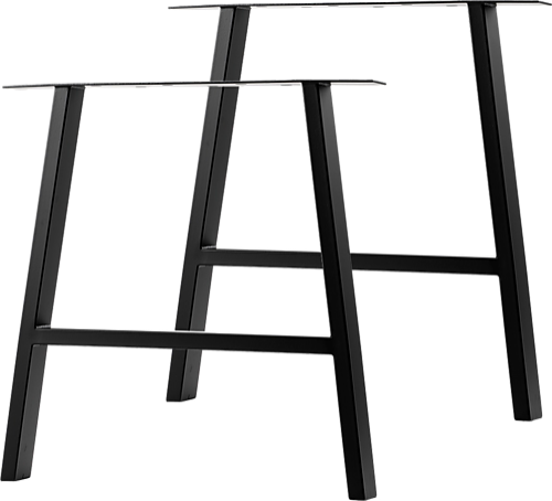 FIENNES 2X RUSTIC DINING TABLE LEGS STEEL INDUSTRIAL VINTAGE - BLACK