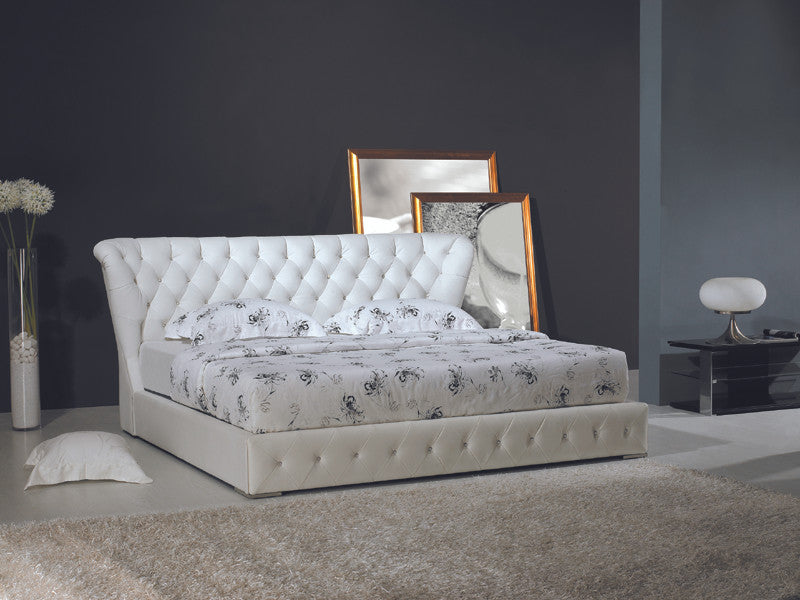 QUEEN ANGELINA LEATHERETTE BED (618) - ASSORTED COLORS