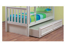 SINGLE TEENAGE TRUNDLE BED ONLY (WITH MOULDED HANDLES) - ARCTIC WHITE