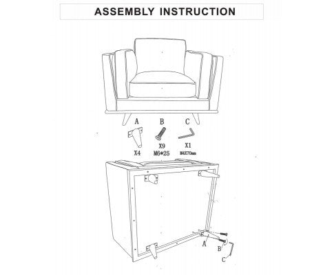YORK SINGLE SEATER LEATHERETTE CHAIR - BROWN