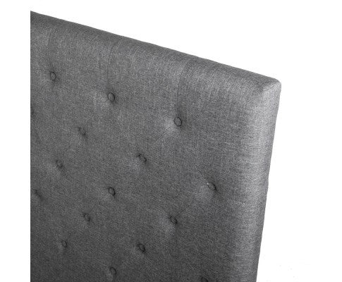UNLA KING FABRIC BEDHEAD ONLY - DARK GREY