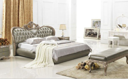 QUEEN (7#) LEATHERETTE BED - ASSORTED COLOURS AVAILABLE