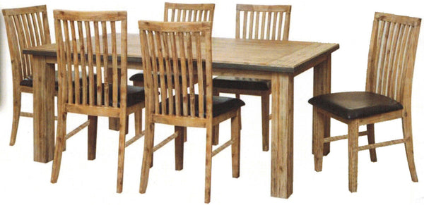 CEMBER 7 PIECE HARDWOOD DINING SETTING WITH 1800(L) X 1000(W) TABLE - 16-15-18-20-12-1-14-4)