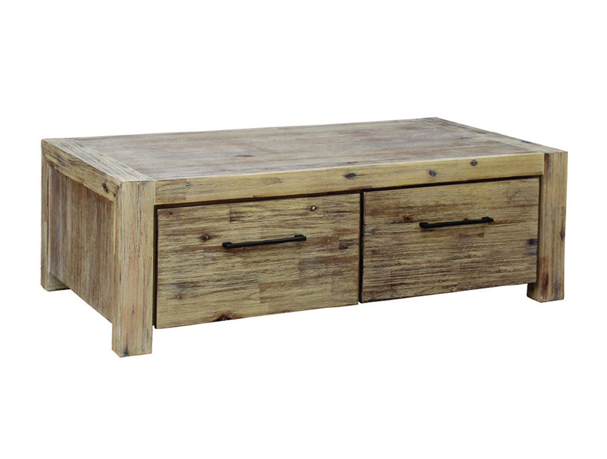 WINSLOW COFFEE TABLE WITH 2 DRAWERS - 1270(W) X 700(D) - AS PICTURED