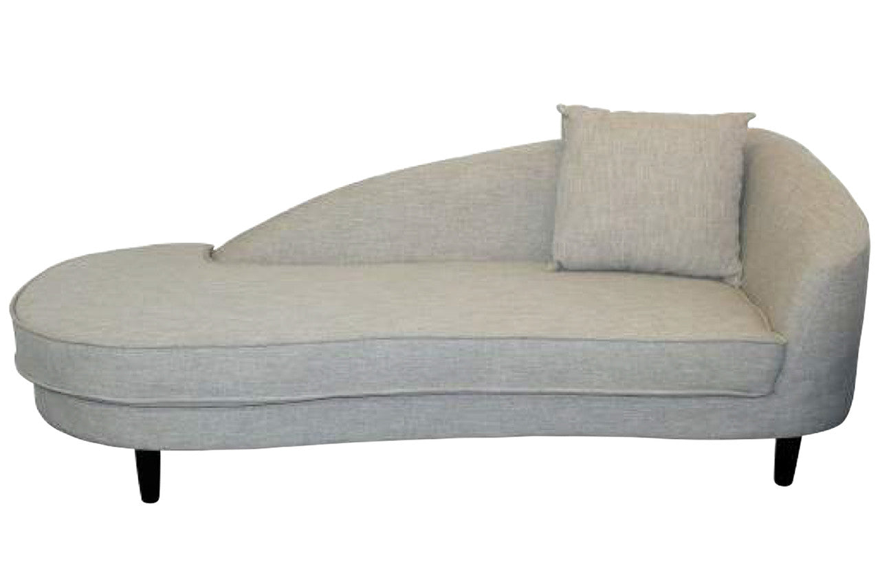 GEORGETTE CHAISE UPHOLSTERED IN LINEN FABRICS - STONE OR LIGHT CHARCOAL