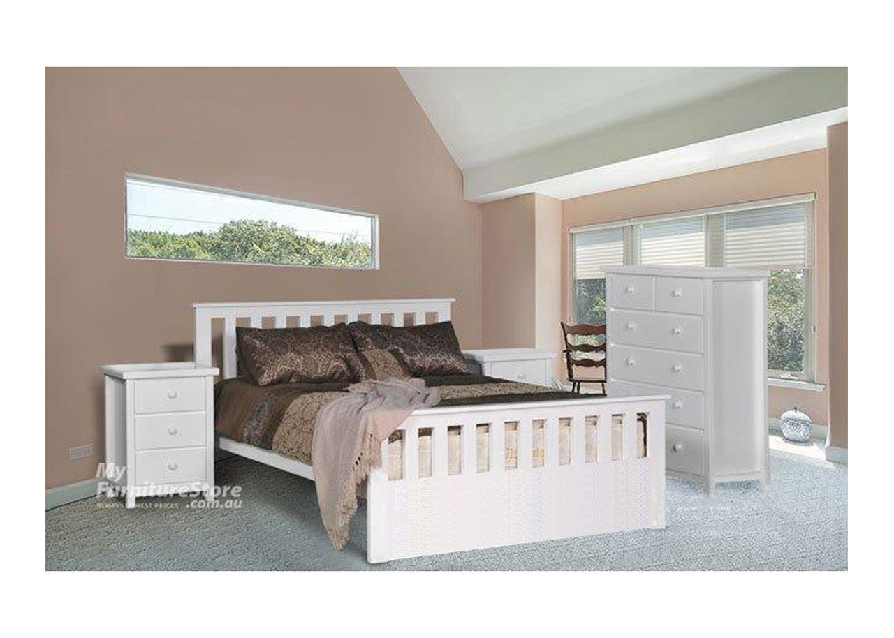 KING CRONULLA (AUSSIE MADE) FEDERATION PANEL BED - ASSORTED COLOURS