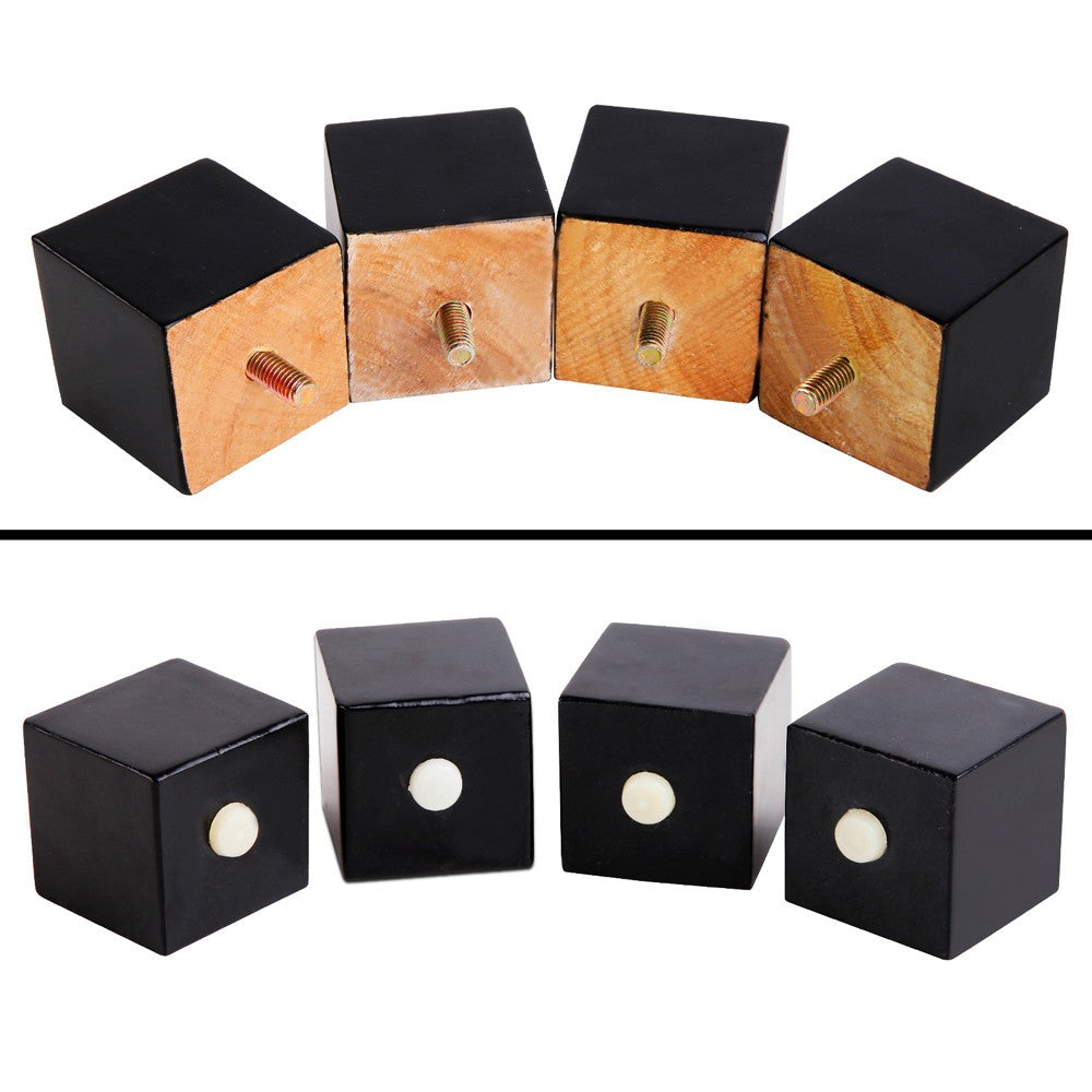 SWISS LARGE LEATHERETTE OTTOMAN CHEST BOX FOOT STOOL (OTM-L2-BK) - 380(H) X 1015(W)- BLACK