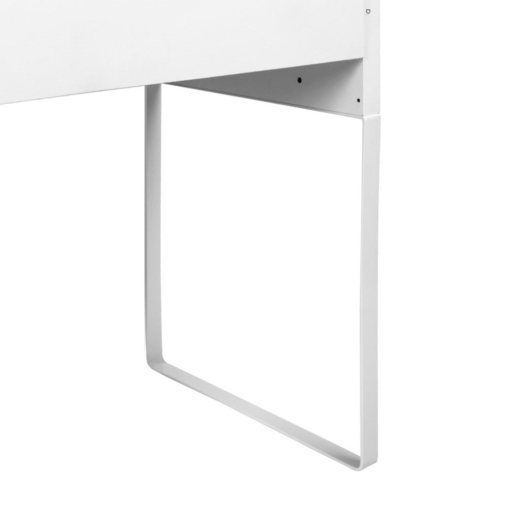 MAYA OFFICE COMPUTER DESK WITH DRAWERS (DESK-DRAW-105-WH-AB) - WHITE