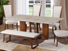 VIORICA DINING TABLE WITH MARBLE TOP - 2000(W) x 1000(D) - AS PICTURED