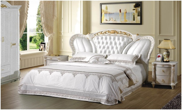 QUEEN SEIDON LEATHERETTE BED (A893) - ASSORTED COLOURS
