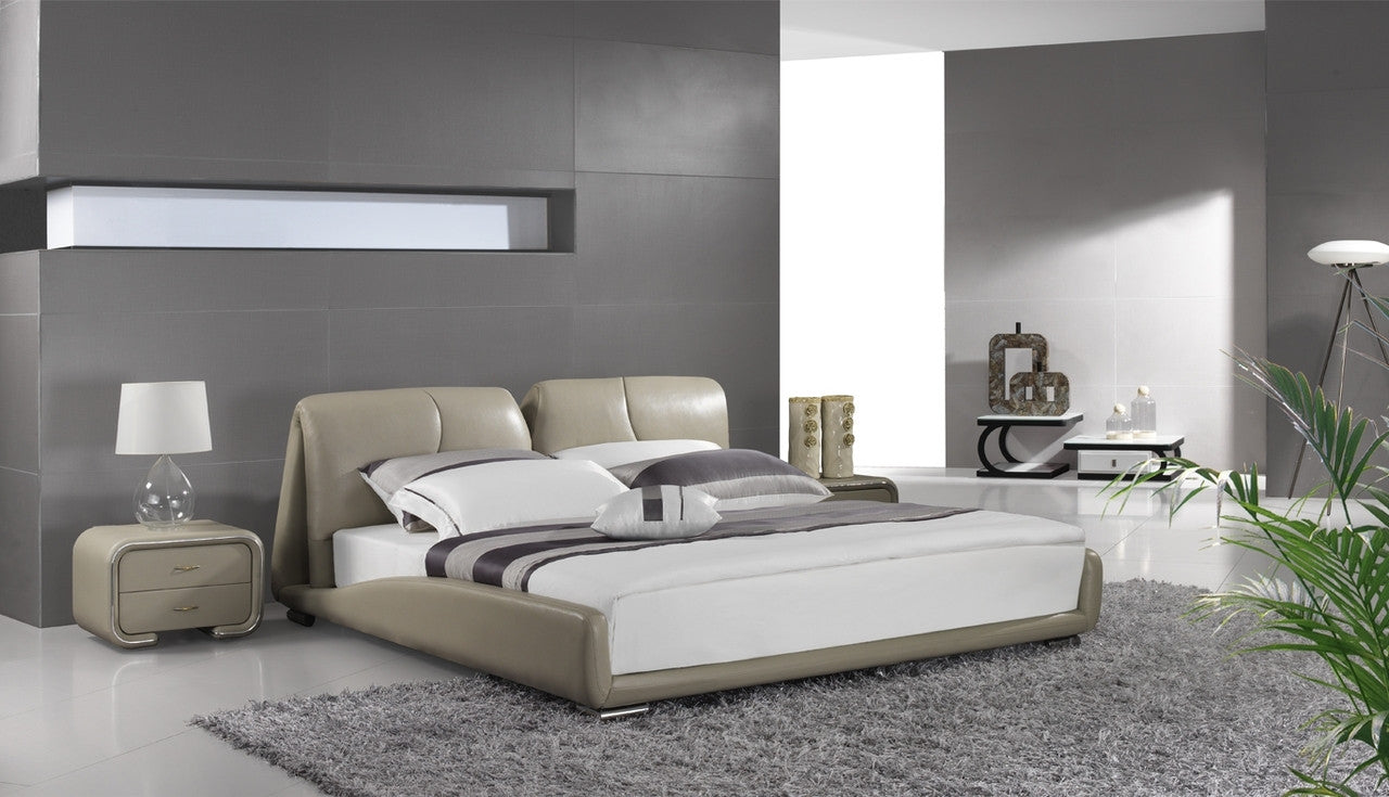 AVERSA KING 3 PIECE BEDSIDE BEDROOM SUITE (WITH #120 BEDSIDES) - LEATHERETTE - ASSORTED COLOURS