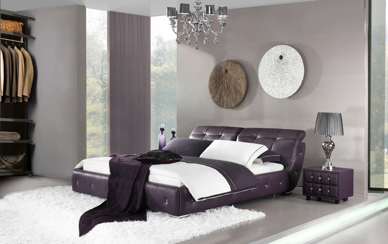 ANZIO KING 3 PIECE BEDSIDE BEDROOM SUITE (WITH #156 BEDSIDES) - LEATHERETTE - ASSORTED COLOURS - (WITH OPTIONAL UPGRADE FOR GAS LIFT UNDERBED STORAGE)