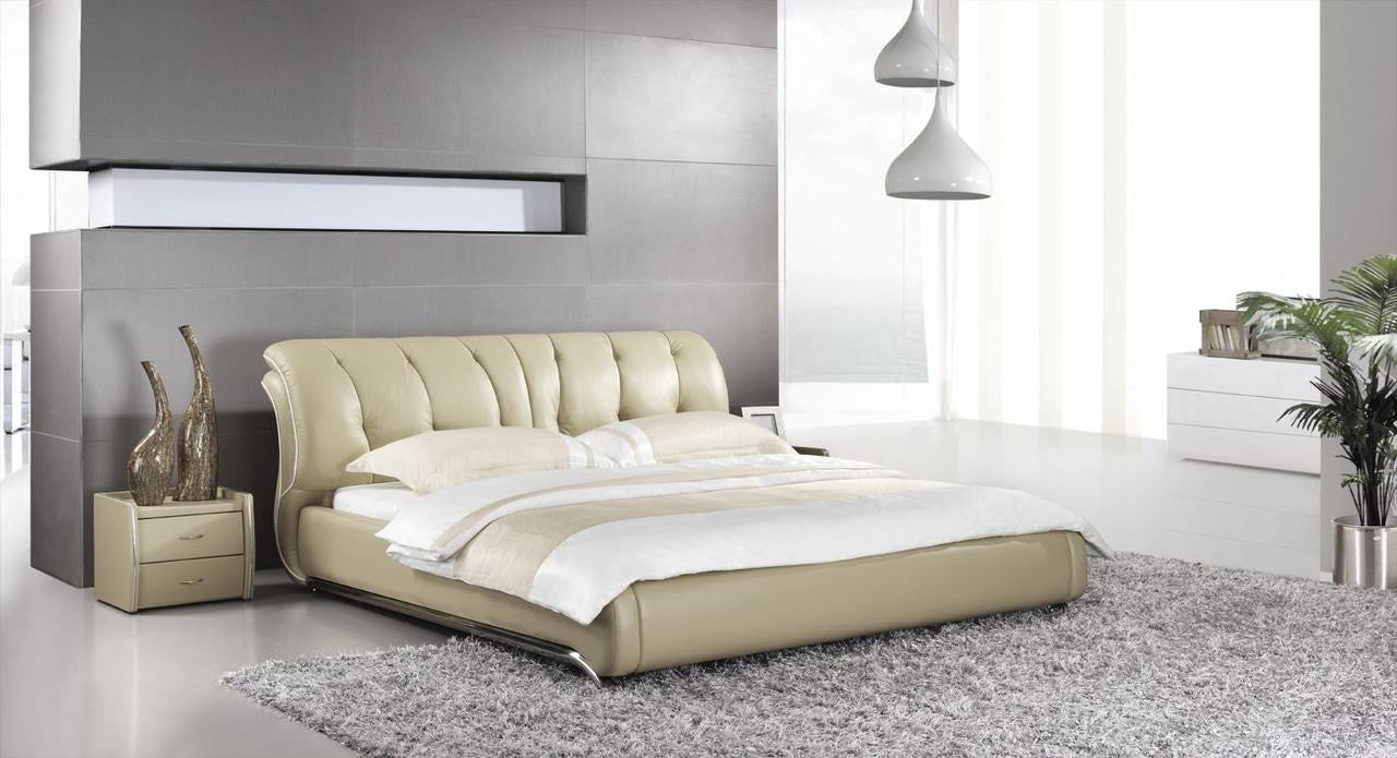 QUEEN SANROMA LEATHERETTE BED (A9309) - ASSORTED COLOURS