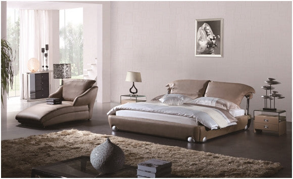 COSIMO QUEEN 3 PIECE BEDSIDE BEDROOM SUITE - LEATHERETTE - ASSORTED COLOURS (WITH OPTIONAL UPGRADE FOR GAS LIFT UNDERBED STORAGE)