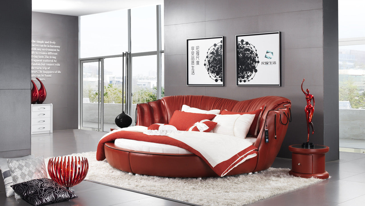 QUEEN TERAMO LEATHERETTE BED (A9932) - ASSORTED COLOURS