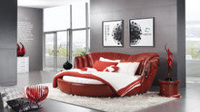 QUEEN TERAMO LEATHERETTE BED (A9932) - ASSORTED COLOURS