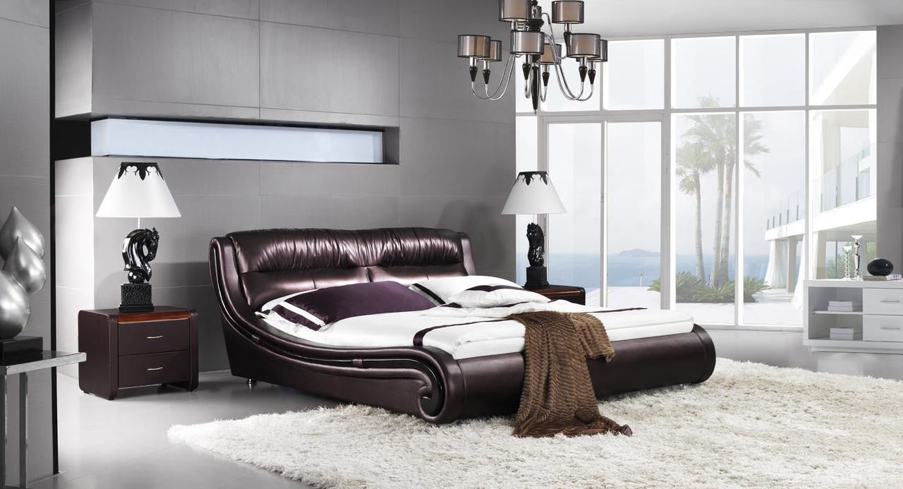 SIENNA KING 3 PIECE BEDSIDE BEDROOM SUITE (WITH #89 BEDSIDES) - LEATHERETTE - ASSORTED COLOURS