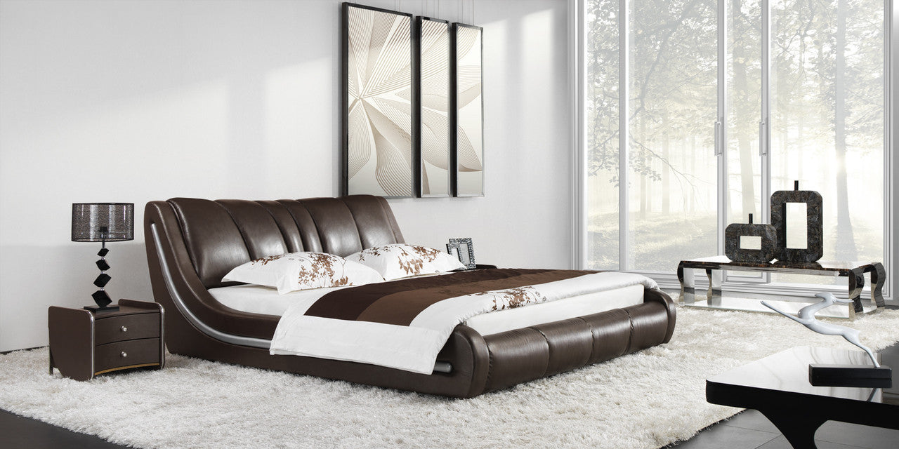 OLTENZA KING 3 PIECE BEDSIDE BEDROOM SUITE (WITH #150 BEDSIDES) - LEATHERETTE - ASSORTED COLOURS - (WITH OPTIONAL UPGRADE FOR GAS LIFT UNDERBED STORAGE)