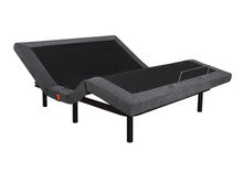 KING OKLAHOMA (MODEL:AB200) (2 x LONG SINGLE) FABRIC ADJUSTABLE BED - CHARCOAL