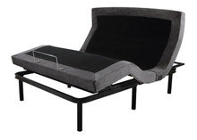 KING NAWAMBA (MODEL:AB350) (2 x LONG SINGLE) FABRIC ADJUSTABLE BED - CHARCOAL