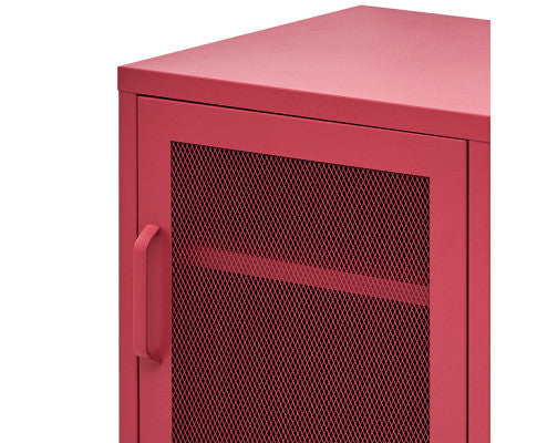 FARREL MINI MESH DOOR STORAGE CABINET - PINK