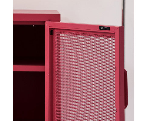 FARREL MINI MESH DOOR STORAGE CABINET - PINK