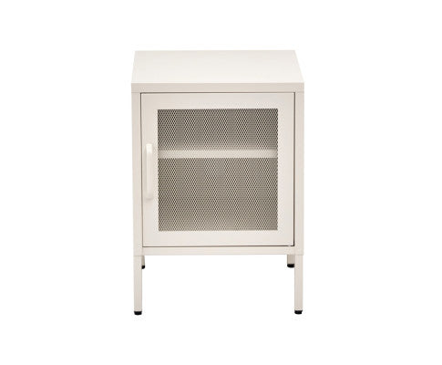 FARREL MINI MESH DOOR STORAGE CABINET - WHITE