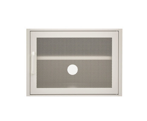 FARREL DOUBLE MESH DOOR STORAGE CABINET - WHITE