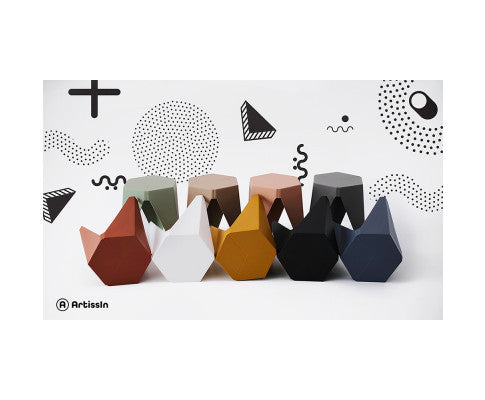 ASTRID (SET OF 2) PLASTIC STACKING STOOLS - BLACK