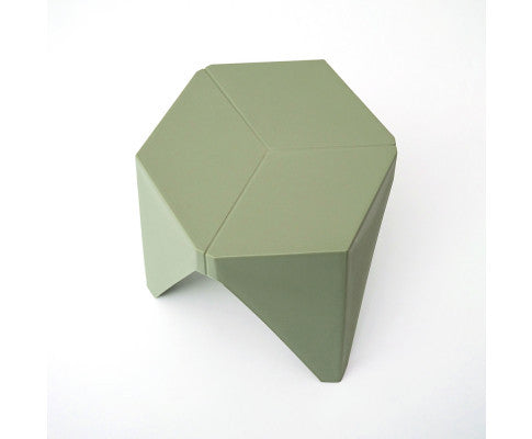 ASTRID (SET OF 2) PLASTIC STACKING STOOLS - GREEN