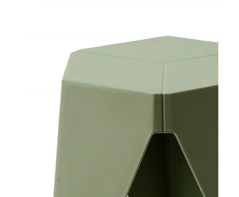 ASTRID (SET OF 2) PLASTIC STACKING STOOLS - GREEN