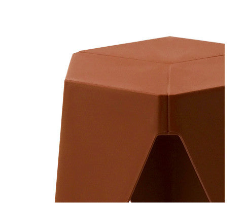 ASTRID (SET OF 2) PLASTIC STACKING STOOLS - RED