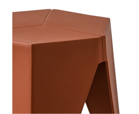 ASTRID (SET OF 2) PLASTIC STACKING STOOLS - RED