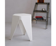 ASTRID (SET OF 2) PLASTIC STACKING STOOLS - WHITE