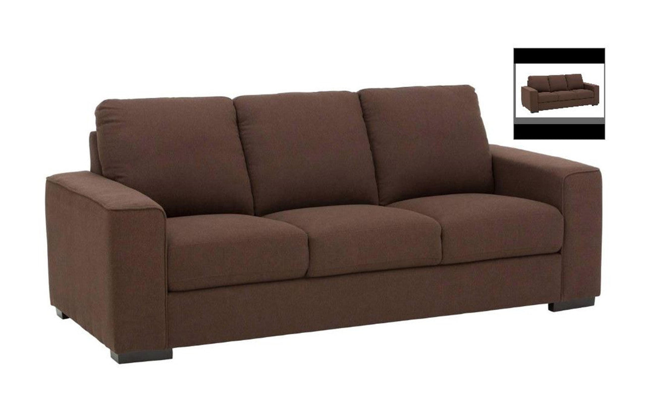 ALBA 3 SEATER FABRIC LOUNGE - ASSORTED COLOURS