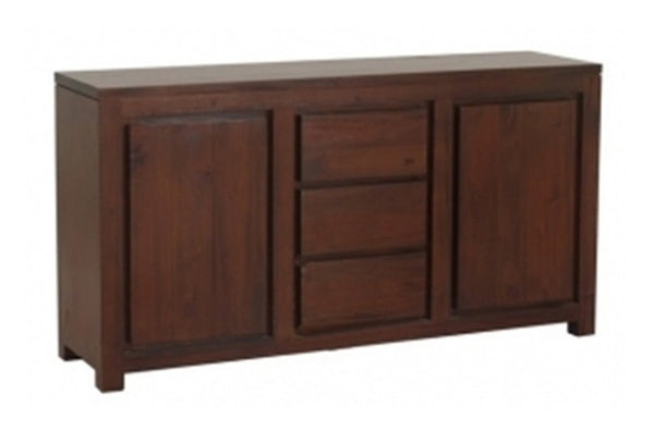 AMSTERDAM 2 DOOR 3 DRAWER BUFFET (SB 203 TA) - 800(H) X 1500(W) - MAHOGANY OR CHOCOLATE
