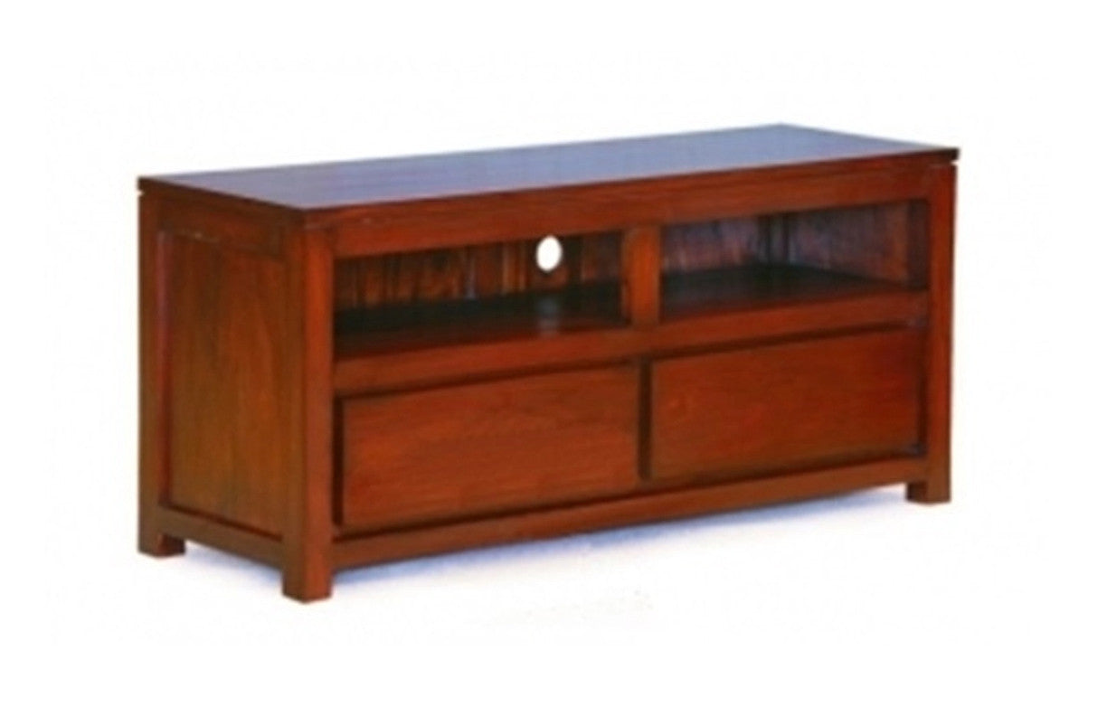 AMSTERDAM 2 DRAWER ENTERTAINMENT UNIT - 540(H) x 1200(W)- MAHOGANY OR CHOCOLATE - (MODEL 1-13-19-20-5-18-4-1-13)