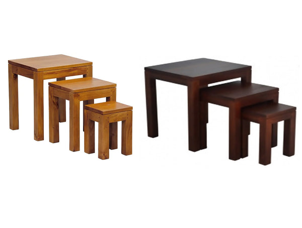 AMSTERDAM HARDWOOD NEST OF 3 TABLES (NT-300-TA) - ASSORTED COLOURS