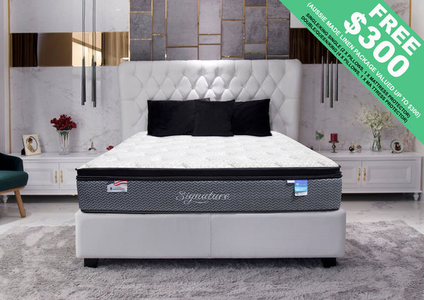 DOUBLE SIGNATURE GEL MEMORY FOAM EURO TOP MATTRESS - MEDIUM