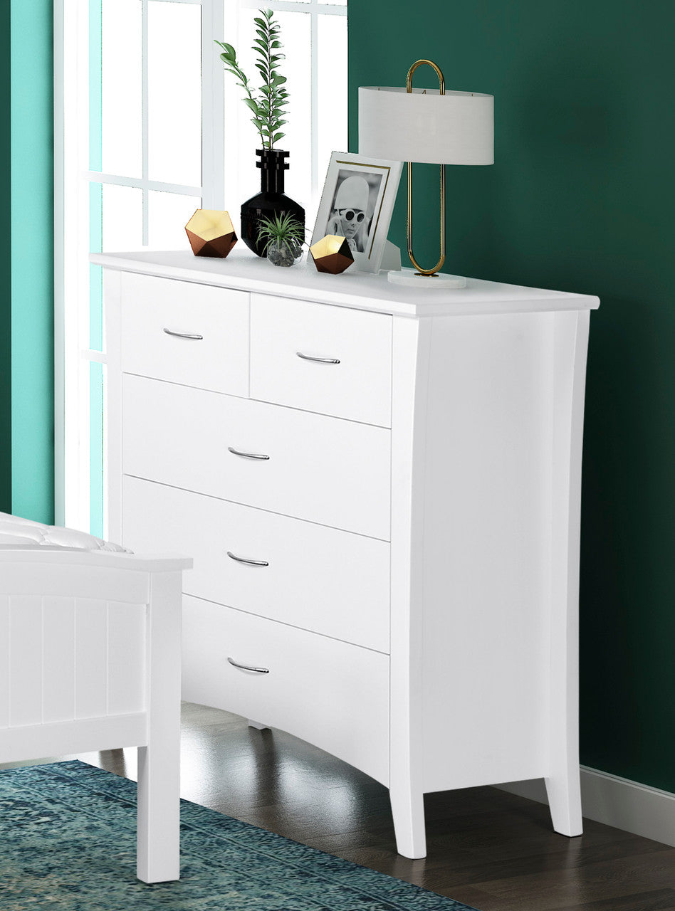 STELLA PANEL SINGLE OR KING SINGLE 3 PIECE BEDROOM SUITE WITH SAVANNAH CASE GOODS - WHITE