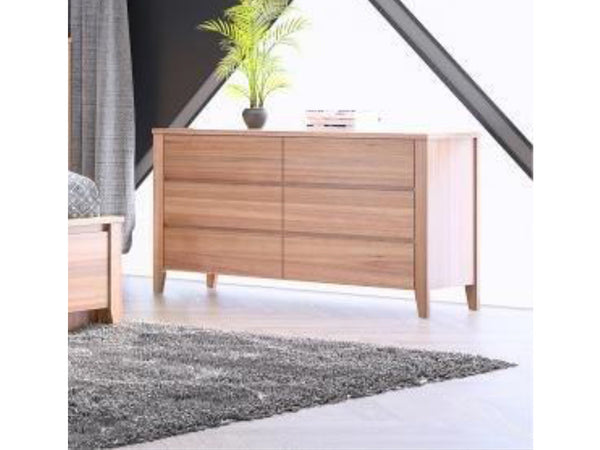 ALVAIR 6 DRAWER DRESSER - SOLID ASH