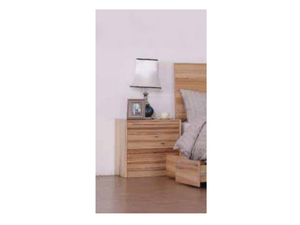 TREMONTON KING 3 PIECE (BEDSIDE) BEDROOM SUITE WITH 2 UNDERBED STORAGE DRAWERS - MESSMATE