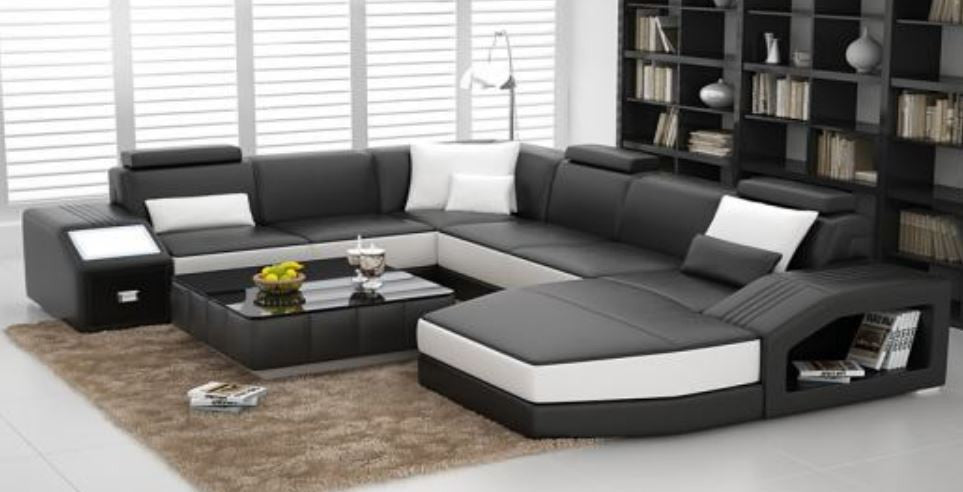 KATAWA BONDED LEATHER CHAISE LOUNGE SUITE( MODEL- G1107) - CHOICE OF LEATHER AND ASSORTED COLOURS AVAILABLE