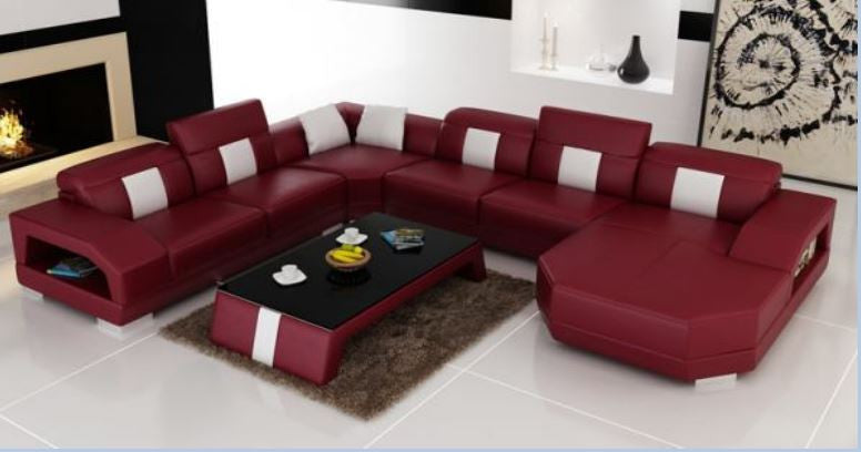 VIVA BONDED LEATHER CHAISE LOUNGE SUITE( MODEL- G1104) - CHOICE OF LEATHER AND ASSORTED COLOURS AVAILABLE