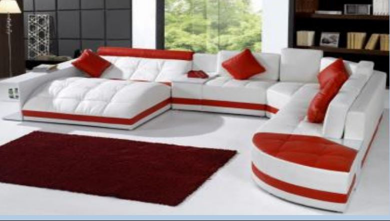 RIANTA LEATHER CHAISE LOUNGE SUITE ( MODEL- G1100B) - CHOICE OF LEATHER AND ASSORTED COLOURS AVAILABLE