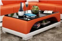 NAMA COFFEE TABLE (MODEL-CT9005) - FULL LEATHERETTE + 2 TEMPERED GLASS - 1200(W) X 700(D) - ASSORTED COLOURS