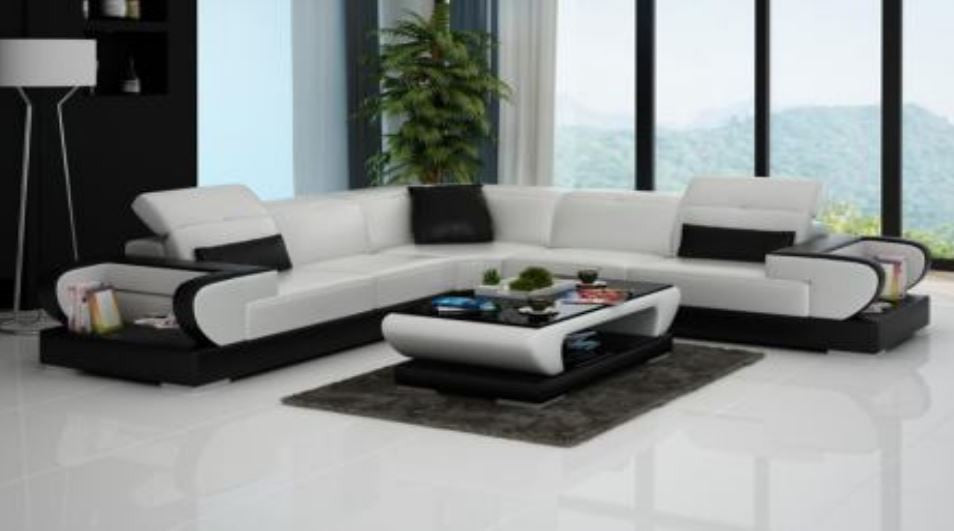 ZITTOMA BONDED LEATHER CORNER LOUNGE ( MODEL-G1106B) - CHOICE OF LEATHER AND ASSORTED COLOURS AVAILABLE
