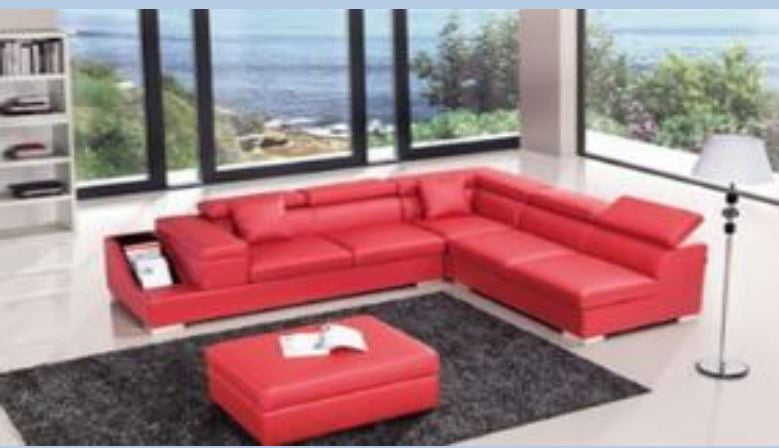 SANSANNAH (III) LEATHER CORNER LOUNGE (MODEL- G1070B) - CHOICE OF LEATHER AND ASSORTED COLOURS AVAILABLE