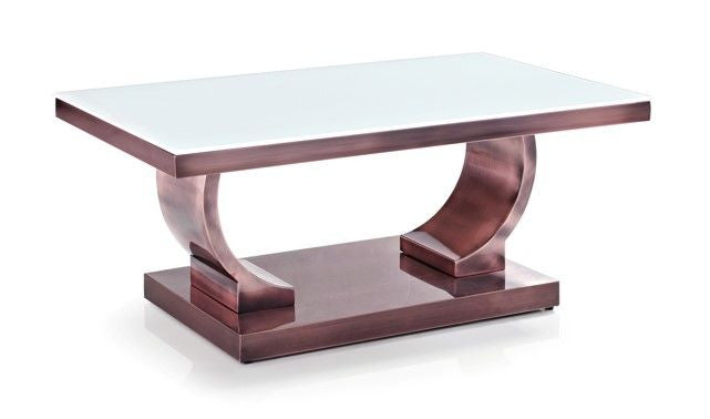 JACKSON COFFEE TABLE - 1000(W) X 600(D) - TEMPERED GLASS - METAL BASE
