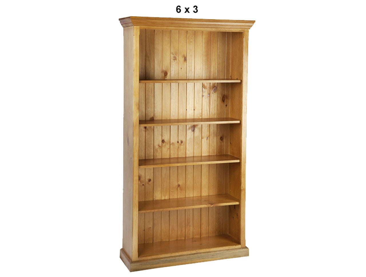 ANTALYA (AUSSIE MADE) TRIPLE TOP STANDARD HIGHLINE BOOKCASE WITH 40MM FACINGS COLLECTION - ASSORTED STAINED COLOURS - STARTING FROM $599